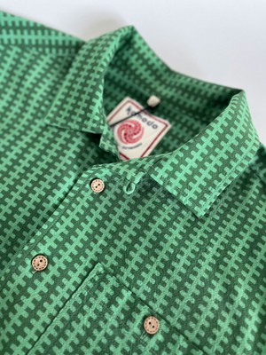 SPINDRIFT - Organic Cotton Shirt - Green Stripe from KOMODO