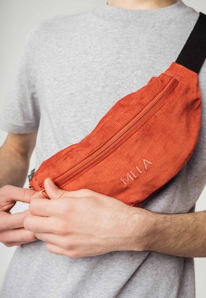 BHAVIN Corduroy Hip Bag by MELA - Brick from KOMODO