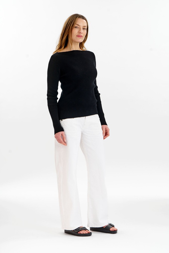 WASABI Organic Cotton Rib Knit Top - Black from KOMODO