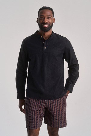 ELIJAH - Organic Linen Cotton Shirt - Black from KOMODO