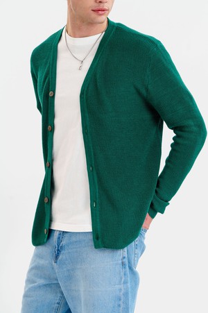 LUCAS Organic Cotton Cardigan - Green from KOMODO