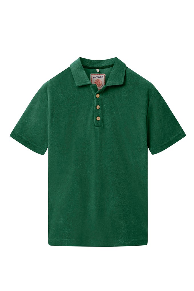 OLLIE - Organic Cotton Blend Terry Polo - Jungle Green from KOMODO