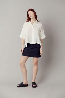 suki organic cotton mini skirt - dark navy from KOMODO