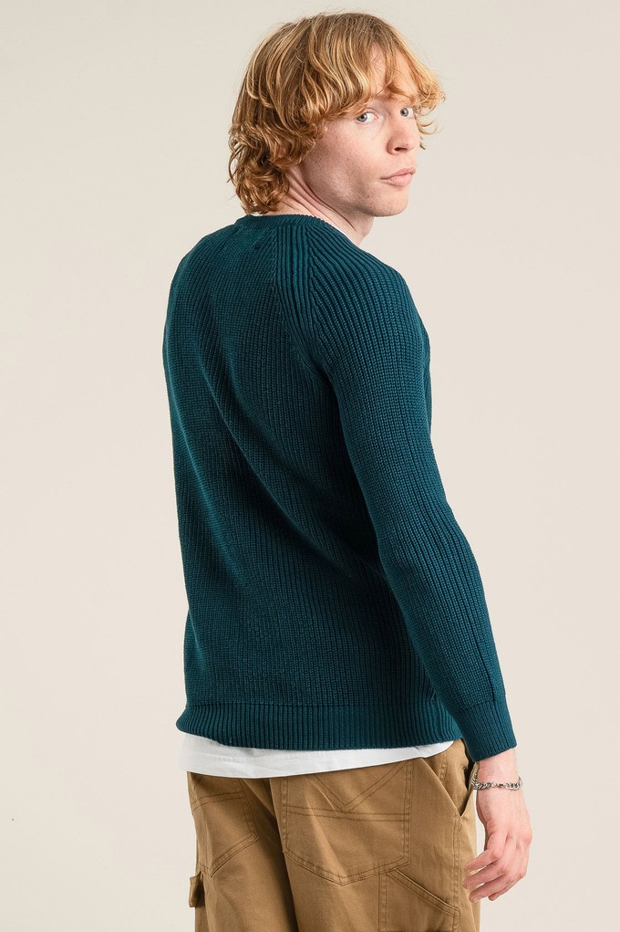 SERGIO - Mens Organic Cotton Jumper Teal from KOMODO