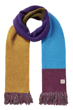 ALEXA Oversized Wool Blend Scarf - Rainbow Stripe from KOMODO