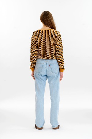 CLOVER Organic Cotton Pointelle Jumper - Mustard from KOMODO