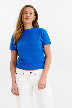 POSEY Organic Cotton Knit Tee - Blue via KOMODO