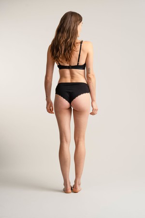 PALOMA Lace Briefs - GOTS Organic Cotton Black from KOMODO