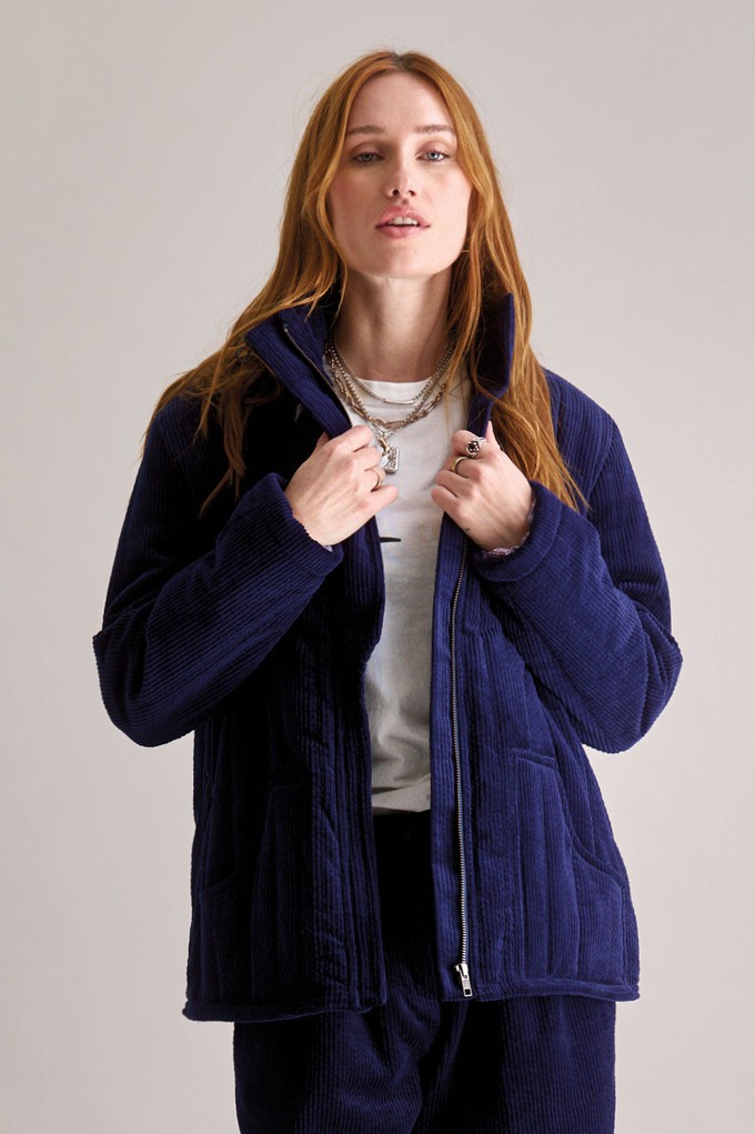 GEORGIA Organic Cotton Cord Coat - Navy from KOMODO