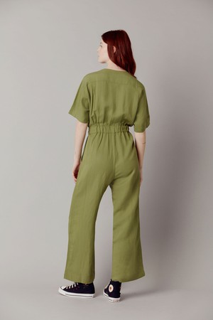 ASTIR - Tencel Linen Jumpsuit Khaki Green from KOMODO