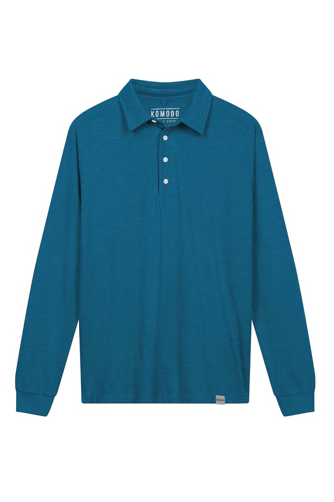 GENESIS - GOTS Organic Polo Top Teal Blue from KOMODO