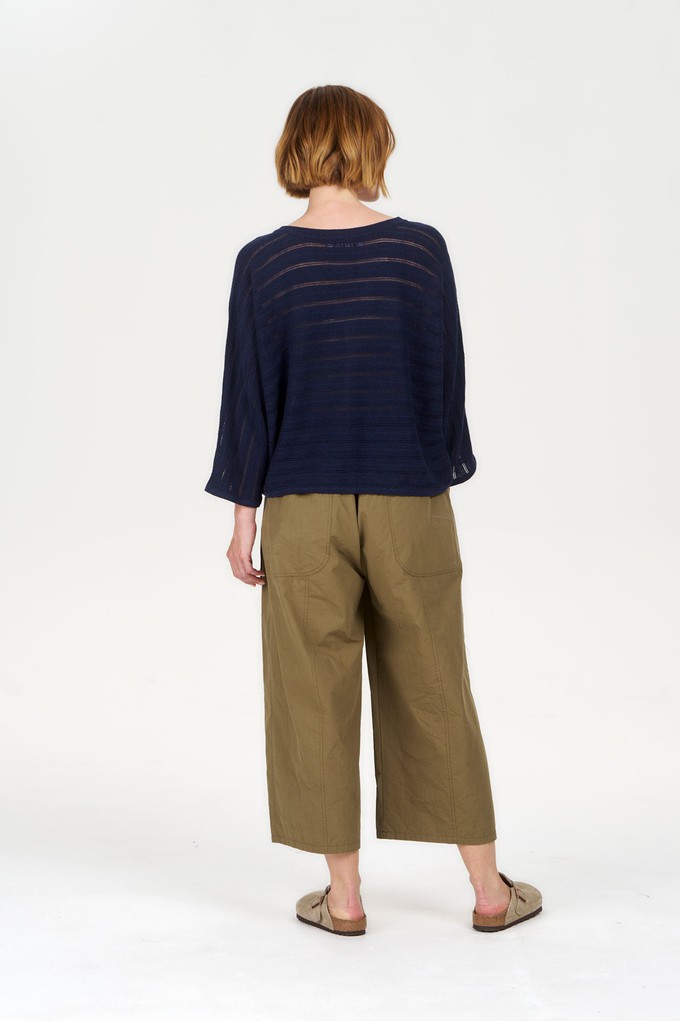 MALI Organic Ramie Cotton Batwing Jumper - Navy from KOMODO