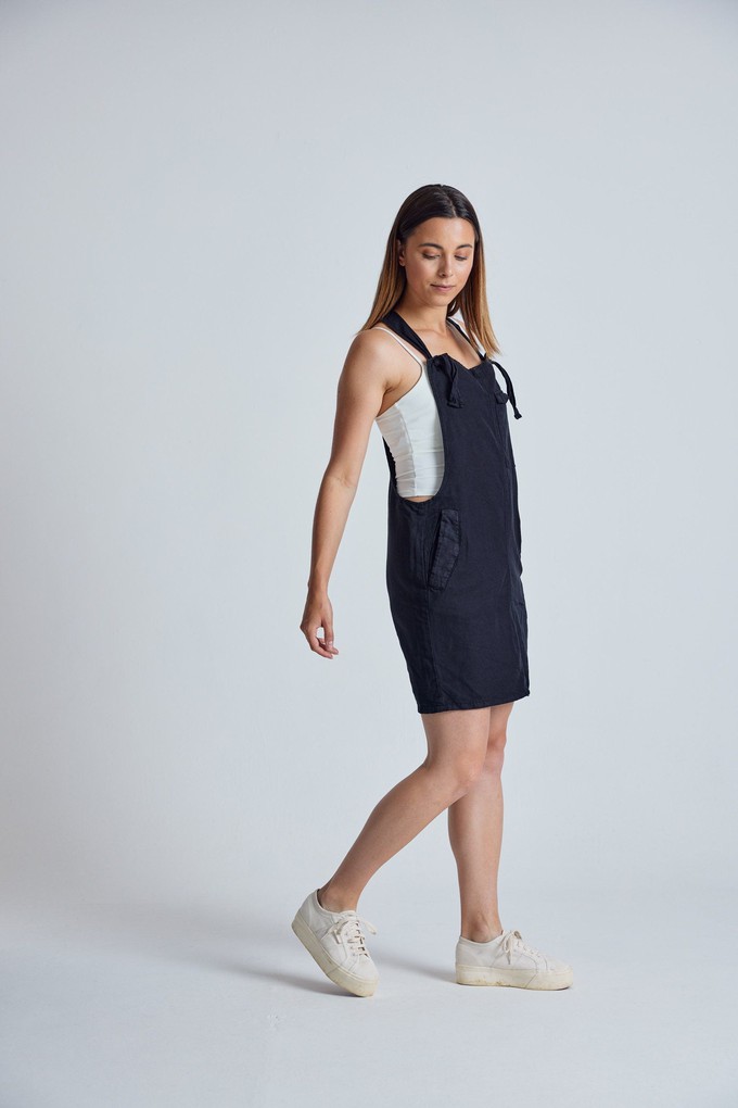 PEGGY Black - Organic Cotton Dress by Flax & Loom from KOMODO