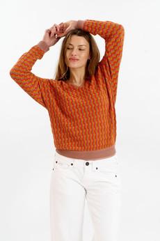 CLOVER Organic Cotton Pointelle Jumper - Coffee via KOMODO