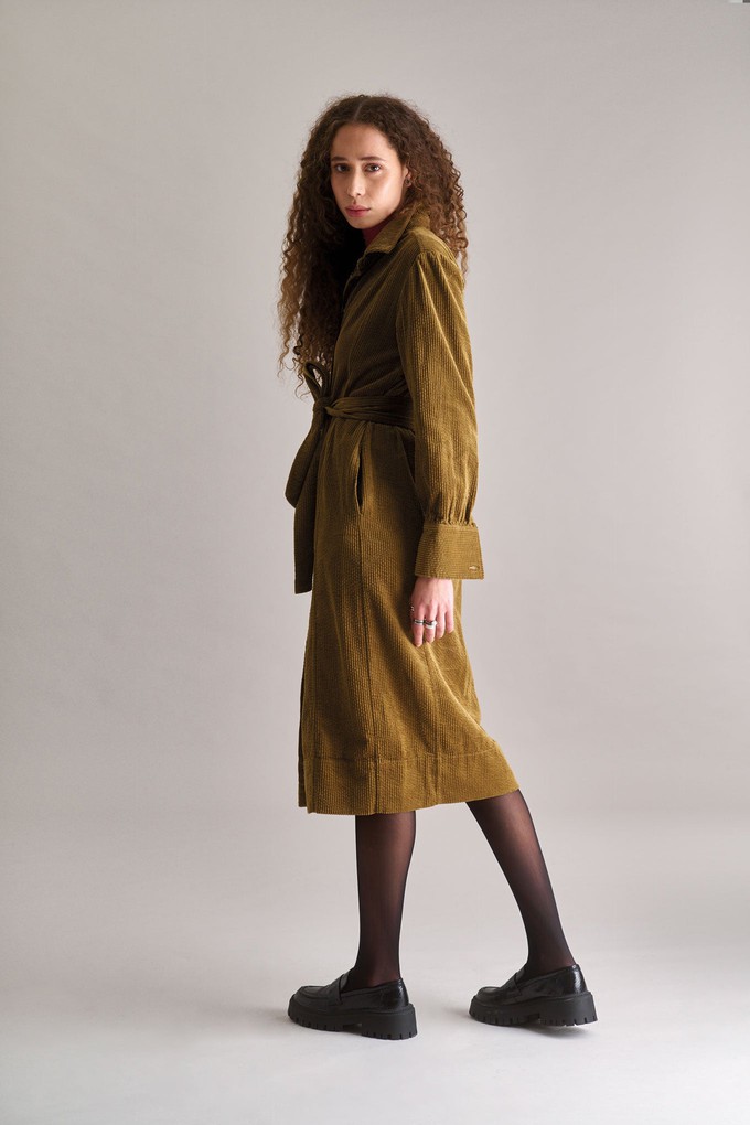 HARITTI Organic Cotton Cord Dress - Olive from KOMODO