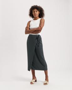 Hanna Tencel Wrap Skirt via Kuyichi