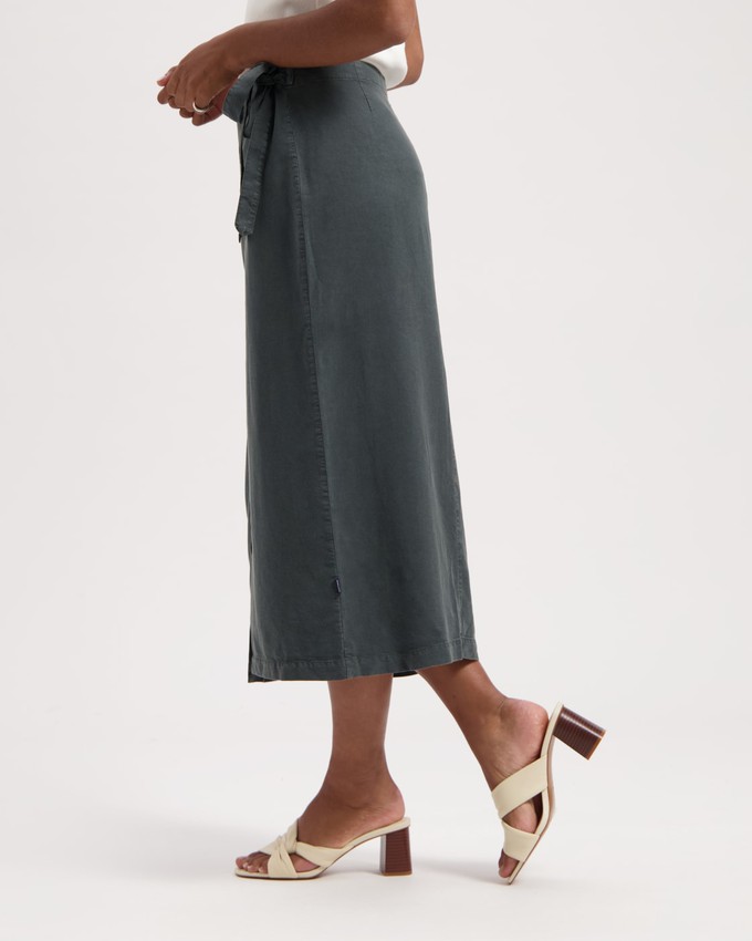 Hanna Tencel Wrap Skirt from Kuyichi