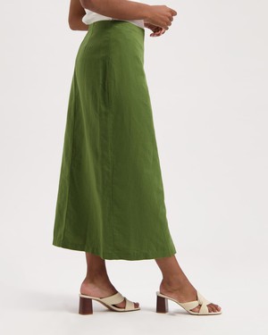 Hanna Leinen Wrap Skirt from Kuyichi