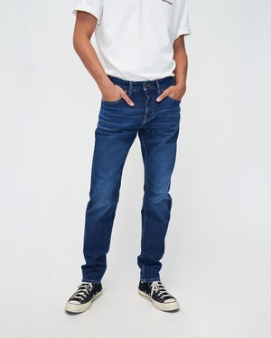 Jim Regular Slim Fit Jeans Faded Indigoblau from Kuyichi