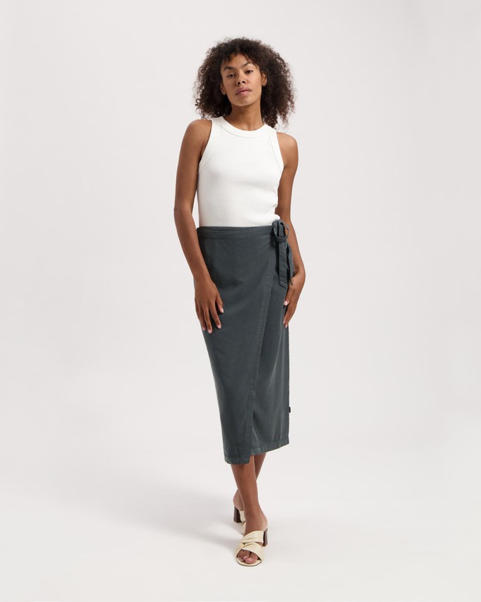 Hanna Tencel Wrap Skirt from Kuyichi