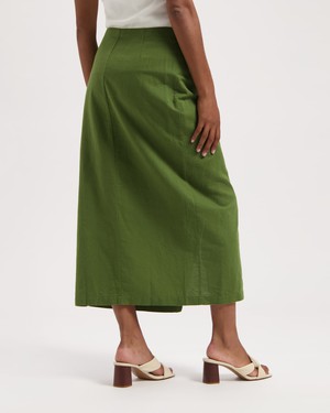 Hanna Leinen Wrap Skirt from Kuyichi