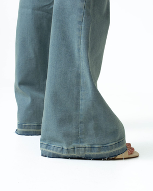 Lisette Flare Overdye Ripped Hem from Kuyichi