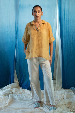 AY Unisex Chanderi Shirt from Lafaani