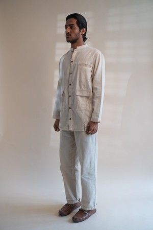 Dawning Panelled Long Shirt from Lafaani