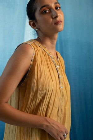 AY Chanderi Gathered Dress from Lafaani