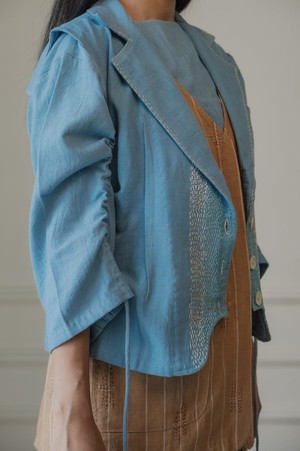 Materiality Sleeveless Cropped Jacket from Lafaani