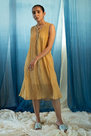 AY Chanderi Gathered Dress from Lafaani