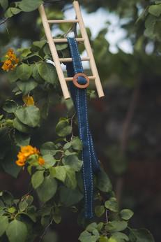 Narrow Belt with Wooden Buckle via Lafaani