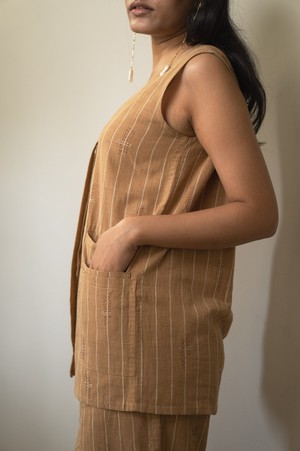 Materiality Long Vest from Lafaani