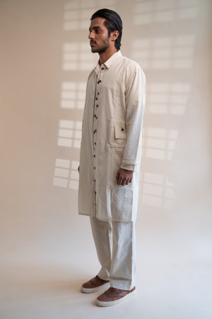 Dawning Unisex Button Down Overlay from Lafaani