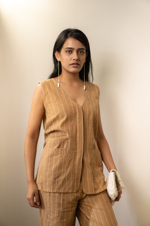Materiality Long Vest from Lafaani