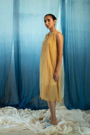 AY Chanderi Gathered Dress from Lafaani