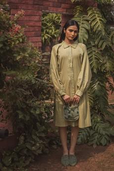 Meadows Embroidered Shirt Dress via Lafaani