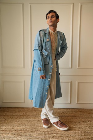 Materiality Unisex Deconstructed Trench from Lafaani