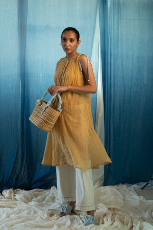 AY Chanderi Gathered Dress from Lafaani