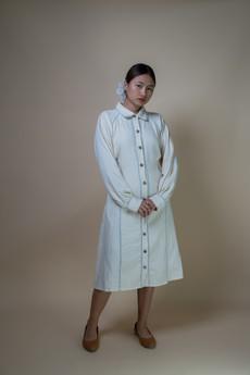 Meadows Panelled Shirt Dress via Lafaani