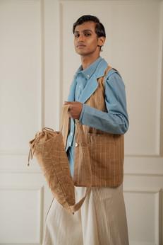 Materiality Upcycled Drawstring Bag via Lafaani
