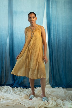AY Chanderi Gathered Dress from Lafaani