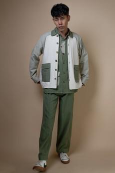 Meadows Unisex Colour Blocked Shirt Jacket via Lafaani