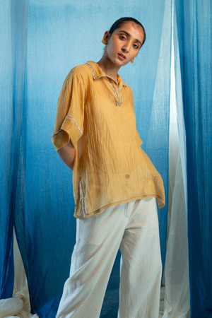 AY Unisex Chanderi Shirt from Lafaani