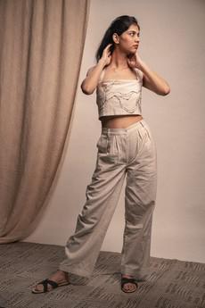 Rewind Reversible Blouse & Kora Straight Pants via Lafaani
