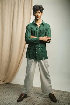 Rewind Panelled Shirt via Lafaani