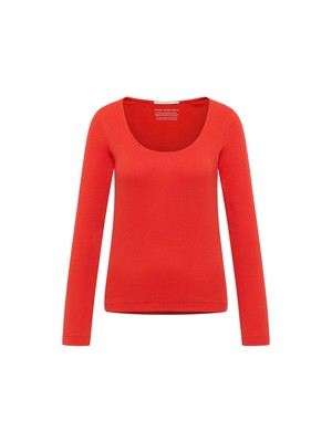 Langarmshirt mit Spitzenkante (GOTS) from LANIUS
