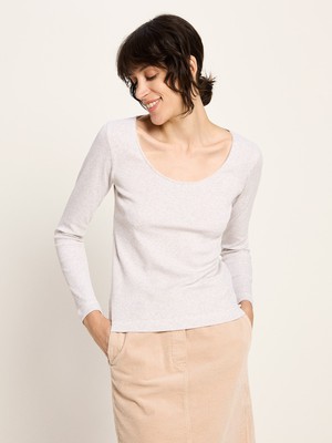 Langarmshirt mit Spitzenkante (GOTS) from LANIUS