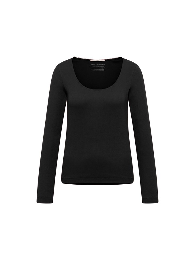 Langarmshirt mit Spitzenkante (GOTS) from LANIUS
