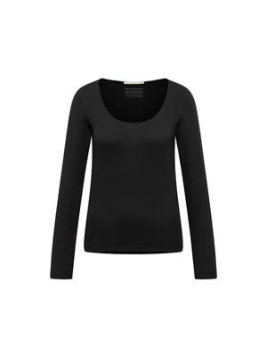 Langarmshirt mit Spitzenkante (GOTS) from LANIUS